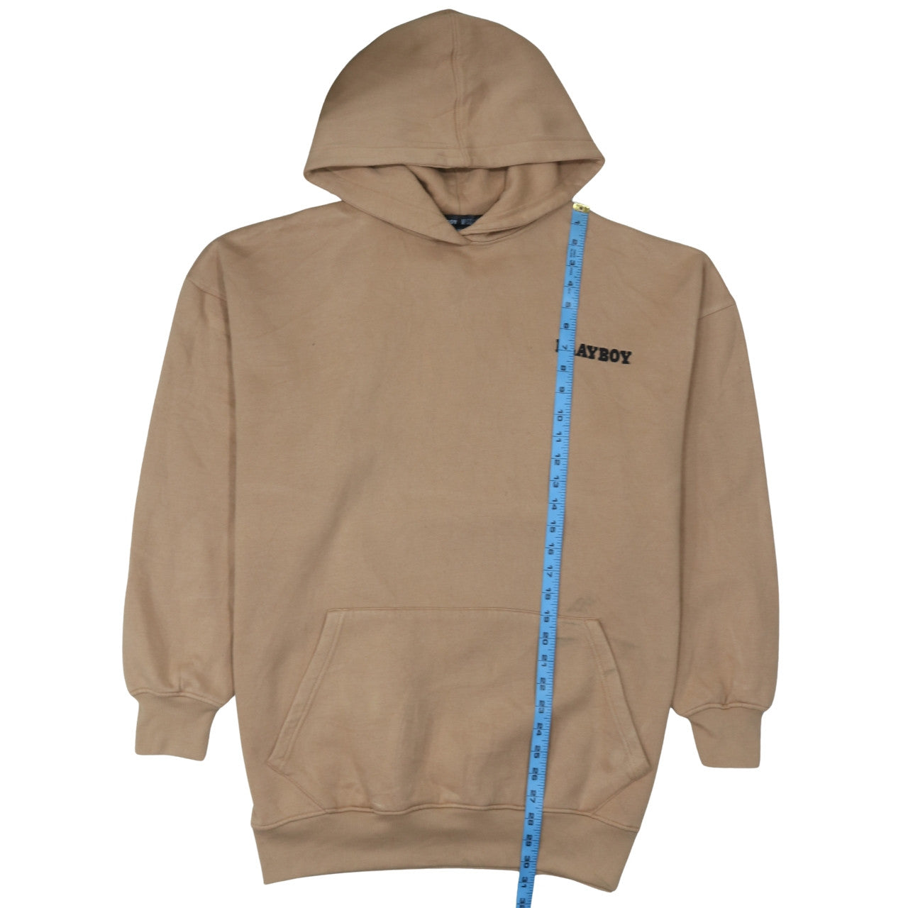 Playboy x Missguided Beige Unisex Hoodie Medium Pullover Graphic
