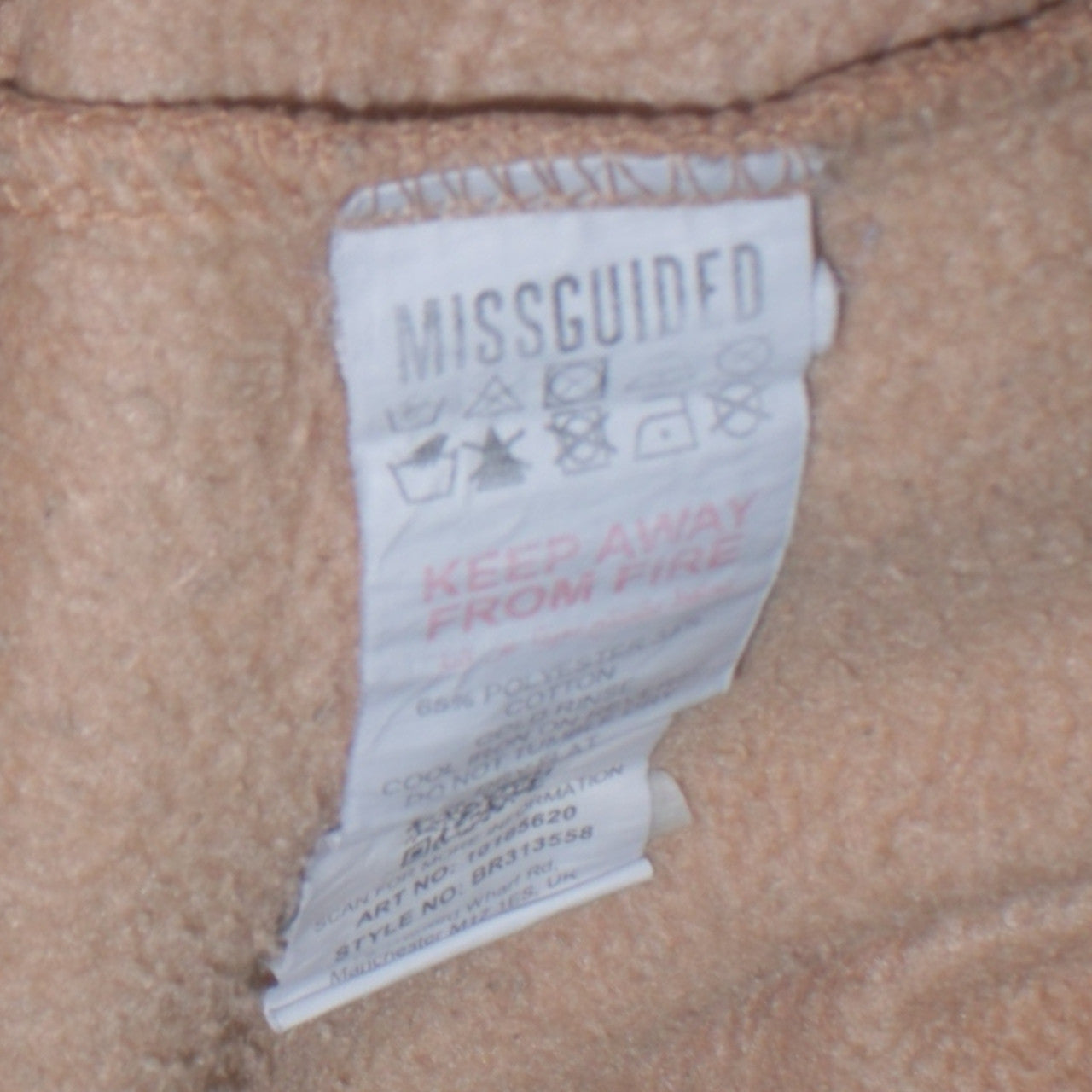 Playboy x Missguided Beige Unisex Hoodie Medium Pullover Graphic