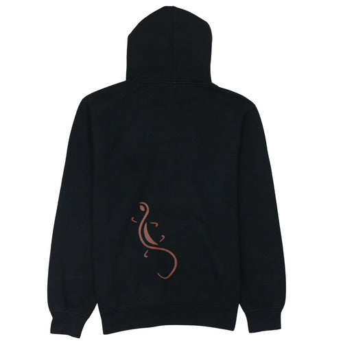 Russell Mens Black Embroidered Pullover Hoodie M Fleece