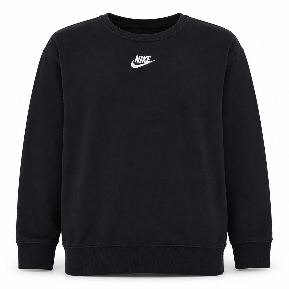 Front view of Nike Teens Black XL Crew Neck Pullover Sweatshirt