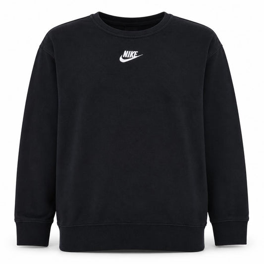 Front view of Nike Teens Black XL Crew Neck Pullover Sweatshirt