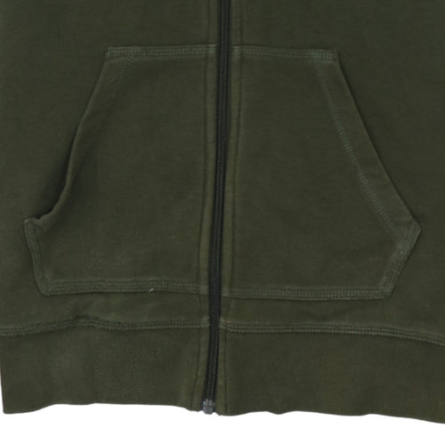 Adidas Women’s Green Full Zip Hoodie UK 8 Classic Hooded Sweatshirt