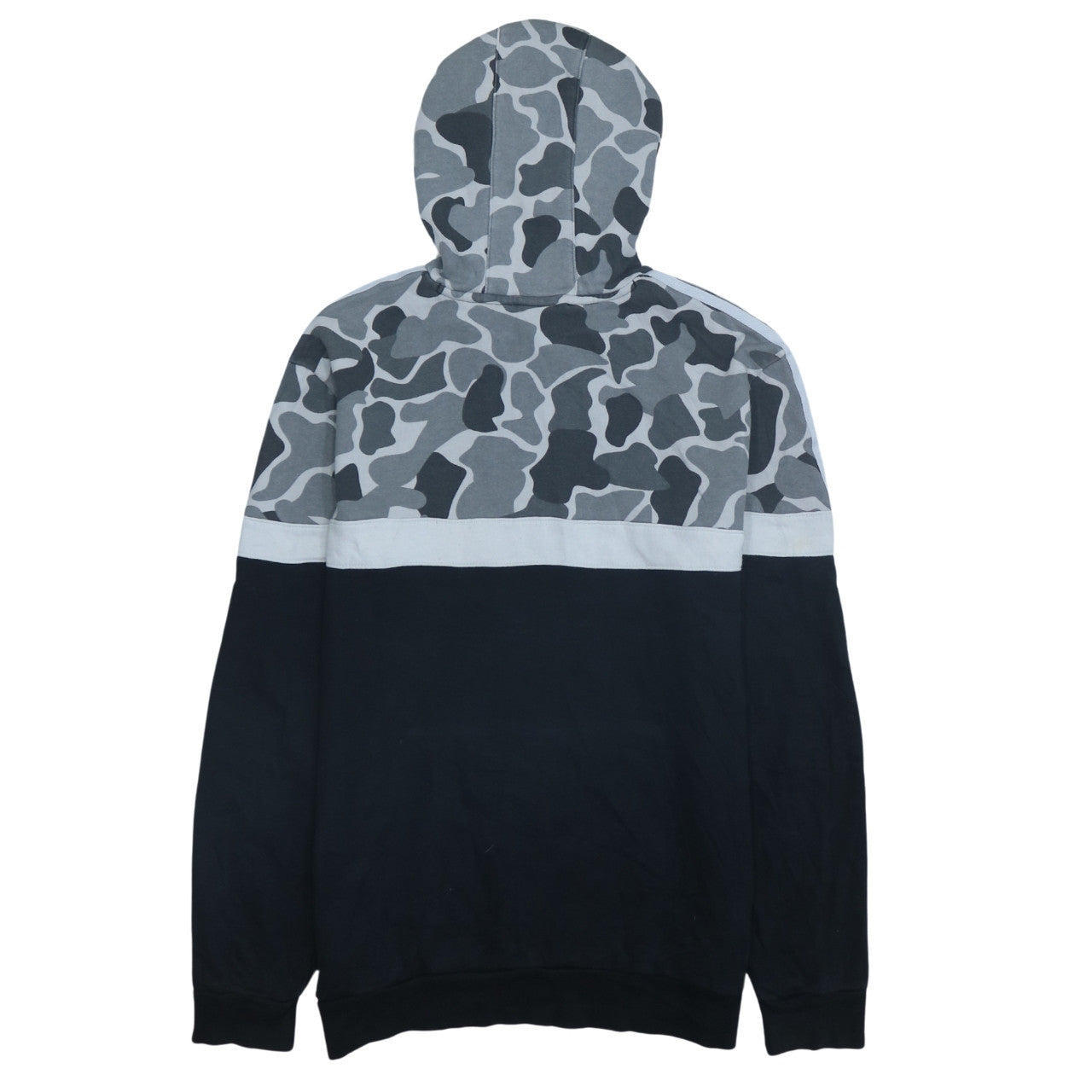 Adidas Boys Grey Camouflage Pullover Hoodie XL 15-16 Years Cotton Blend