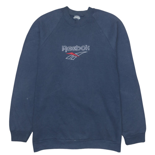 Reebok Women’s Blue Crew Neck Pullover Sweatshirt Size L