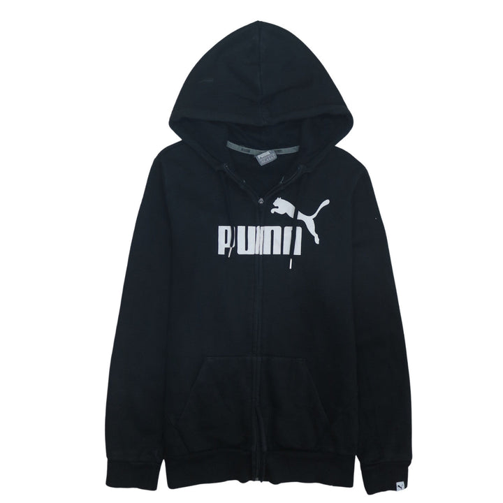 Puma Women's Black Size 12 Full Zip Hoodie Sweatshirt