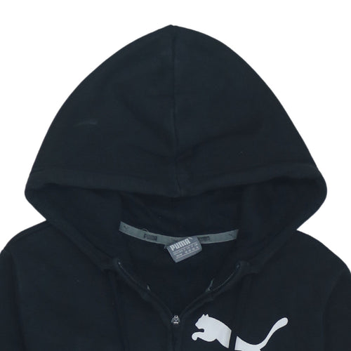 Puma Women's Black Size 12 Full Zip Hoodie Sweatshirt