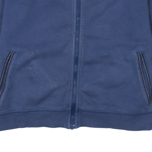Napapijri Mens Blue Full Zip Sweatshirt Size L Logo Outdoor