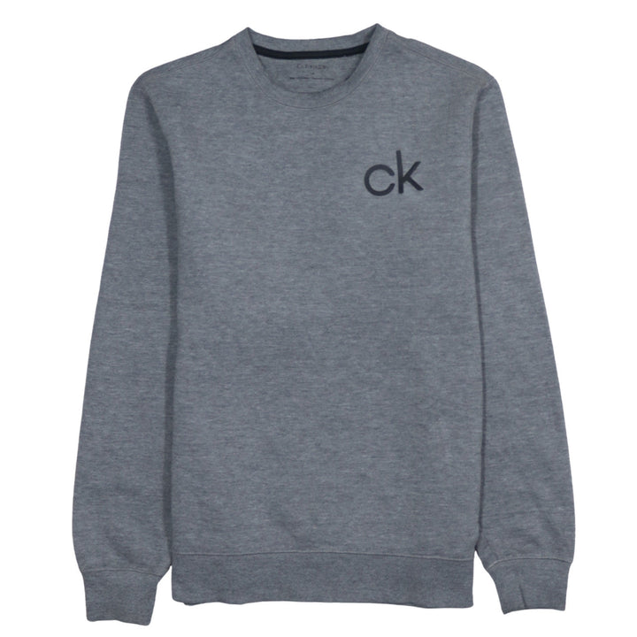 Calvin Klein Men's Grey Logo Sweatshirt Size S Crew Neck Pullover