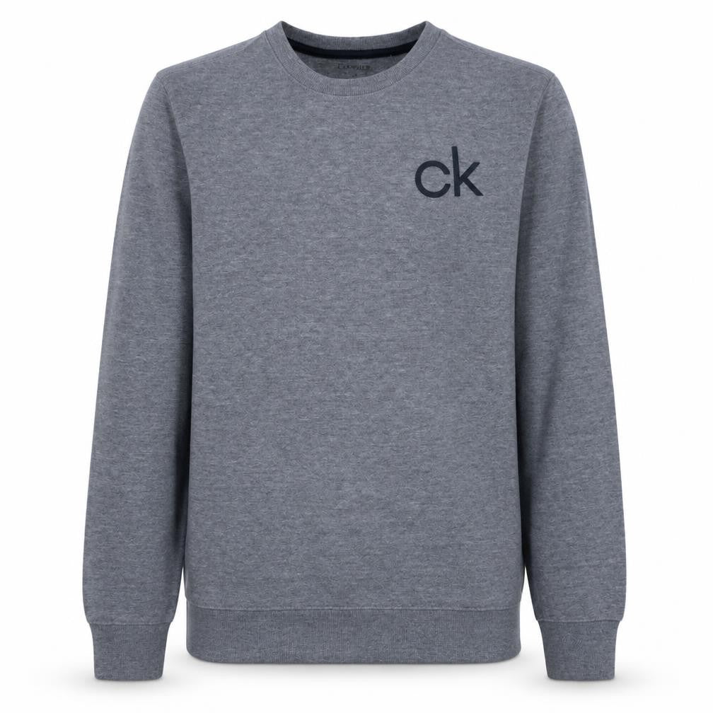 Calvin Klein Men's Grey Logo Sweatshirt Size S Crew Neck Pullover