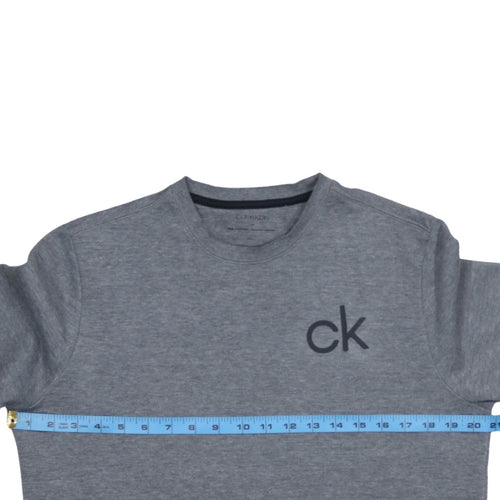 Calvin Klein Men's Grey Logo Sweatshirt Size S Crew Neck Pullover
