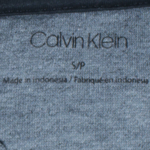 Calvin Klein Men's Grey Logo Sweatshirt Size S Crew Neck Pullover