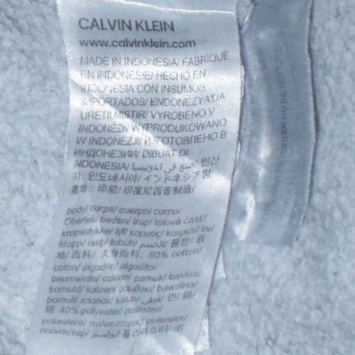Calvin Klein Men's Grey Logo Sweatshirt Size S Crew Neck Pullover