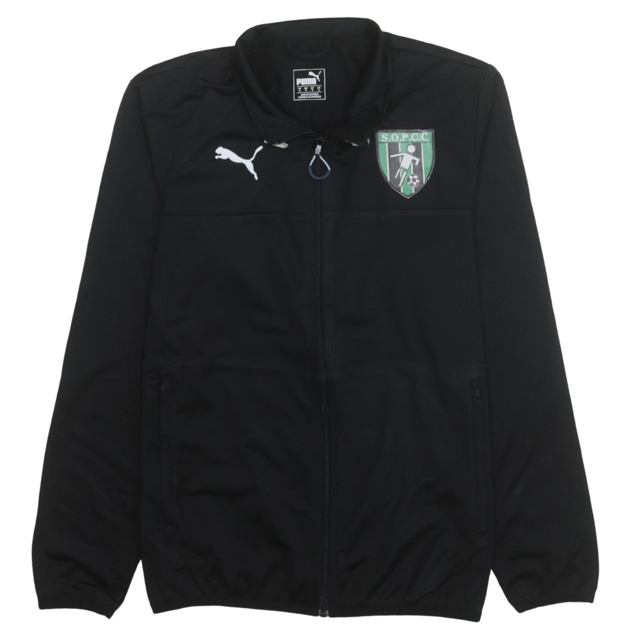 Puma Men's Black Full Zip Football Track Sweatshirt S