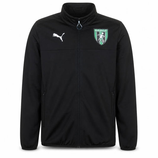 Front view of Puma Men's Black Full Zip Football Track Sweatshirt S