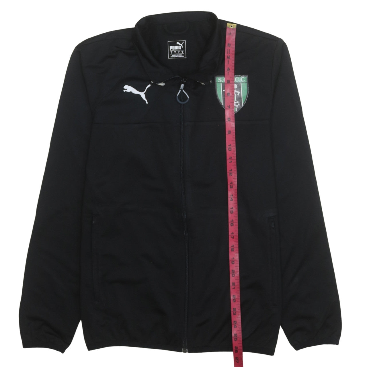 Puma Men's Black Full Zip Football Track Sweatshirt S