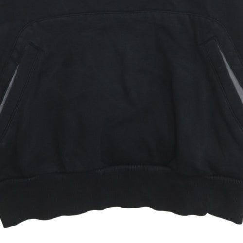 Puma Mens Black Pullover Hoodie Logo Fleece Sweatshirt M