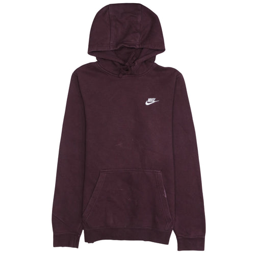 Nike Men's Purple Small Pullover Hoodie with Logo