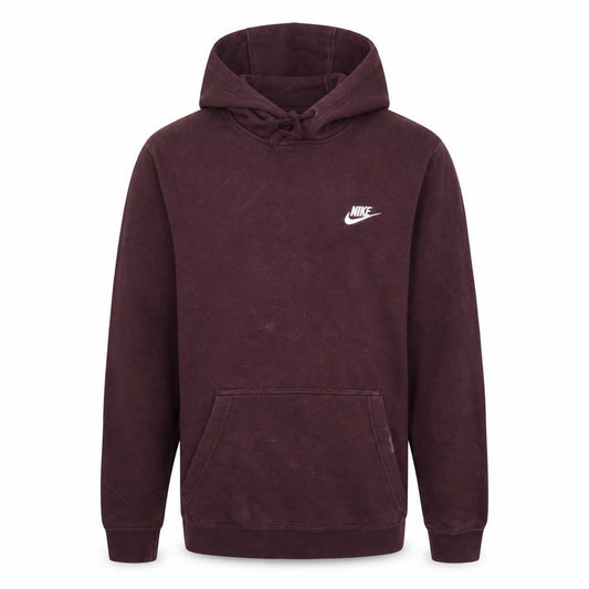 Front view of Nike Men's Purple Small Pullover Hoodie with Logo