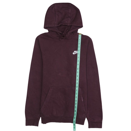 Nike Men's Purple Small Pullover Hoodie with Logo