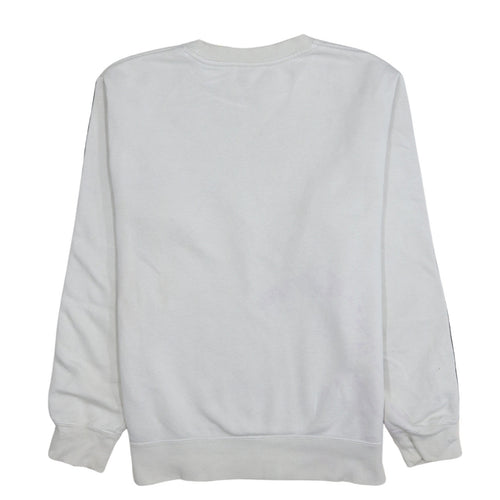 Nike Men's White Small Logo Pullover Sweatshirt Crew Neck Sportswear