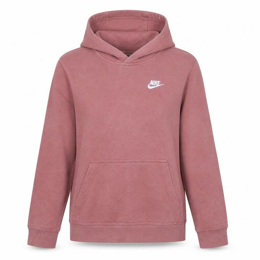 Nike Girls Pink Logo Pullover Hoodie Size L 147-158cm Fleece
