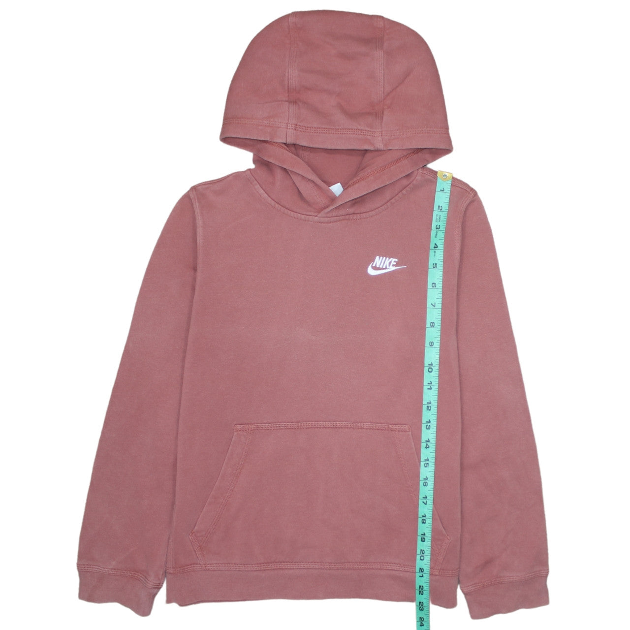 Nike Girls Pink Logo Pullover Hoodie Size L 147-158cm Fleece