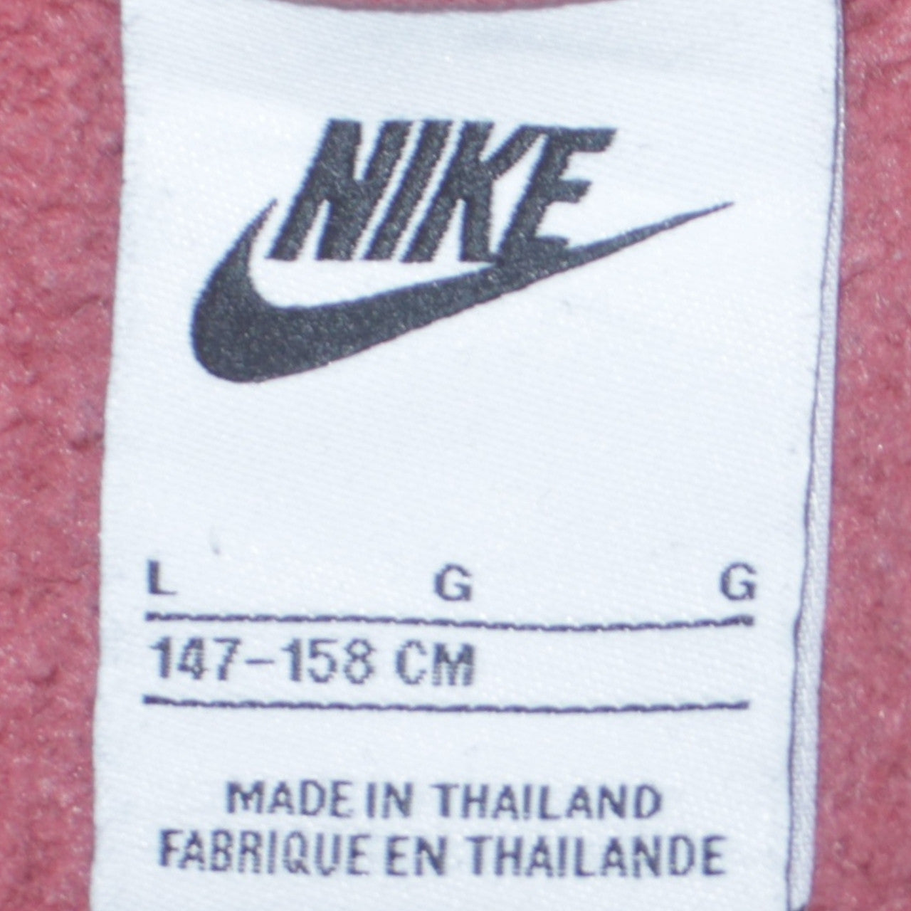 Nike Girls Pink Logo Pullover Hoodie Size L 147-158cm Fleece