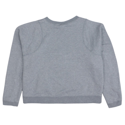 Nike Womens Grey Crew Neck Pullover Sweatshirt Size L