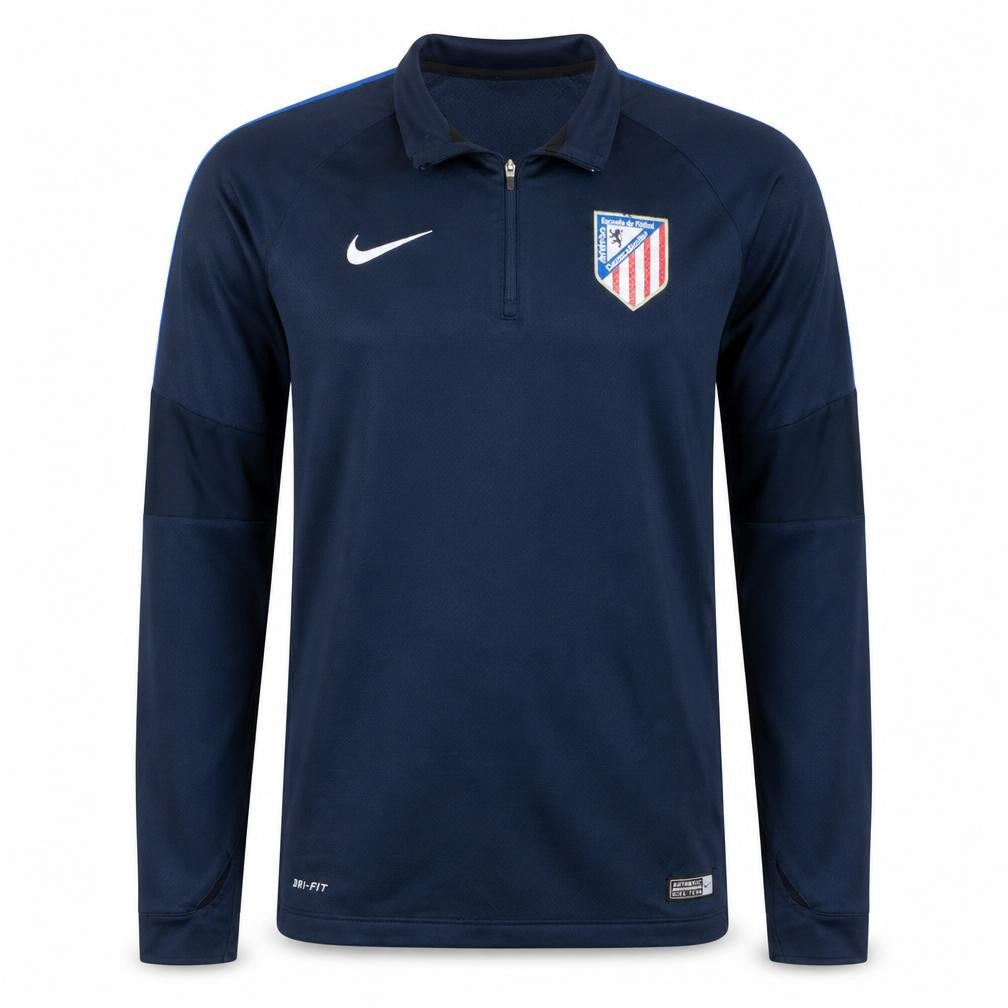 Nike Men Blue Dri-Fit 1/4 Zip Football Training Top Size S