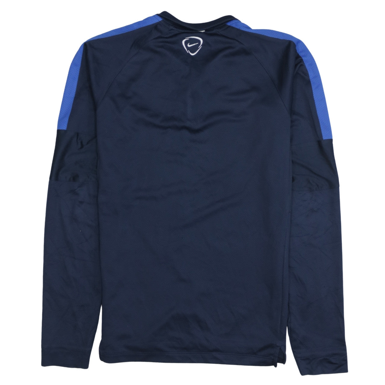 Nike Men Blue Dri-Fit 1/4 Zip Football Training Top Size S