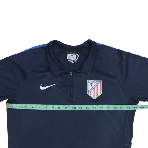 Nike Men Blue Dri-Fit 1/4 Zip Football Training Top Size S