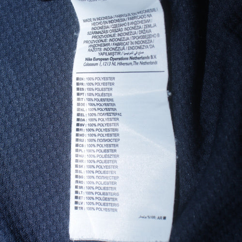 Nike Men Blue Dri-Fit 1/4 Zip Football Training Top Size S