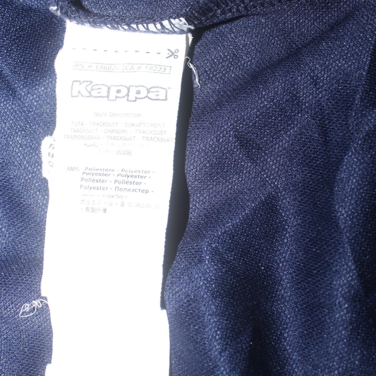 Kappa Men's Blue Full Zip Football Training Top Size L