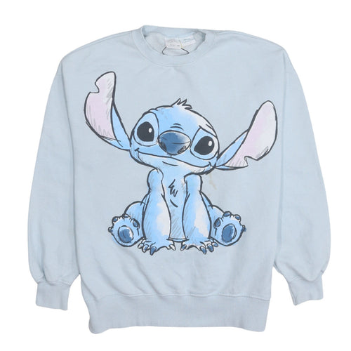 ZARA Girls Blue Stitch Disney Sweatshirt 13-14 Years Pullover Crew Neck