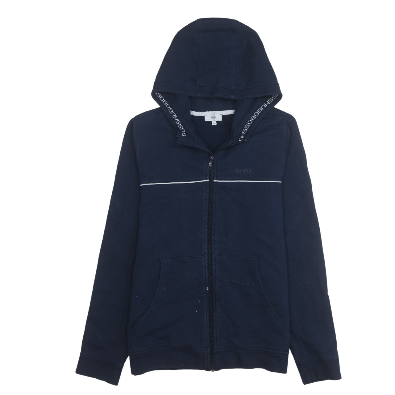 Hugo Boss Womens Navy Blue Size 14 Full Zip Hoodie Sweatshirt