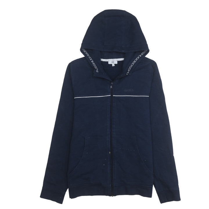 Hugo Boss Womens Navy Blue Size 14 Full Zip Hoodie Sweatshirt