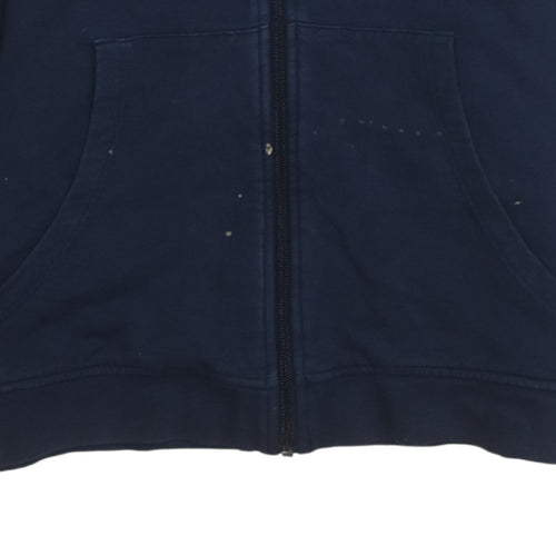 Hugo Boss Womens Navy Blue Size 14 Full Zip Hoodie Sweatshirt