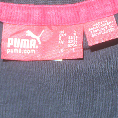 Puma Men's Black Long Sleeve Logo Sports T-Shirt Size L