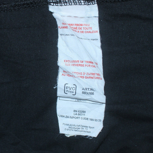 Puma Men's Black Long Sleeve Logo Sports T-Shirt Size L