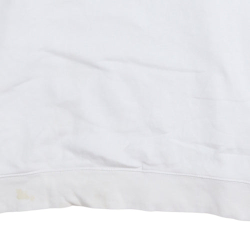 GAP Men’s White XL Logo Crew Neck Pullover Sweatshirt