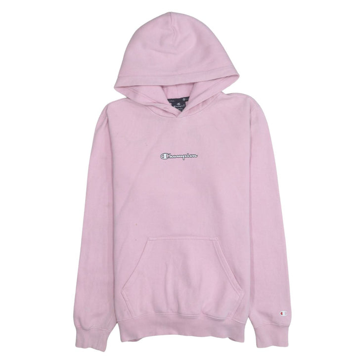 Champion Women's Pink Pullover Hoodie Small Cotton Blend Logo Sweatshirt