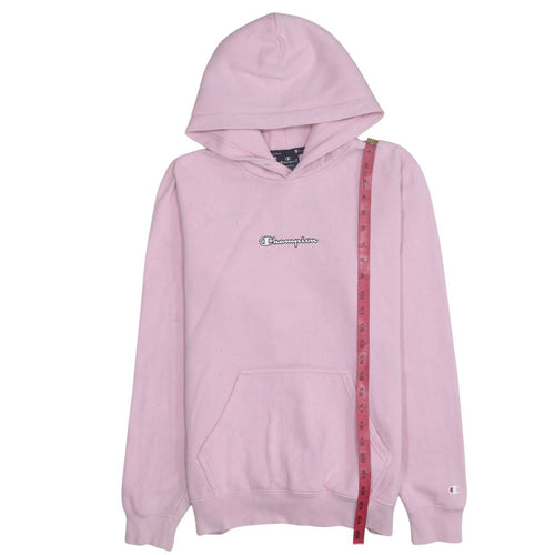 Champion Women's Pink Pullover Hoodie Small Cotton Blend Logo Sweatshirt