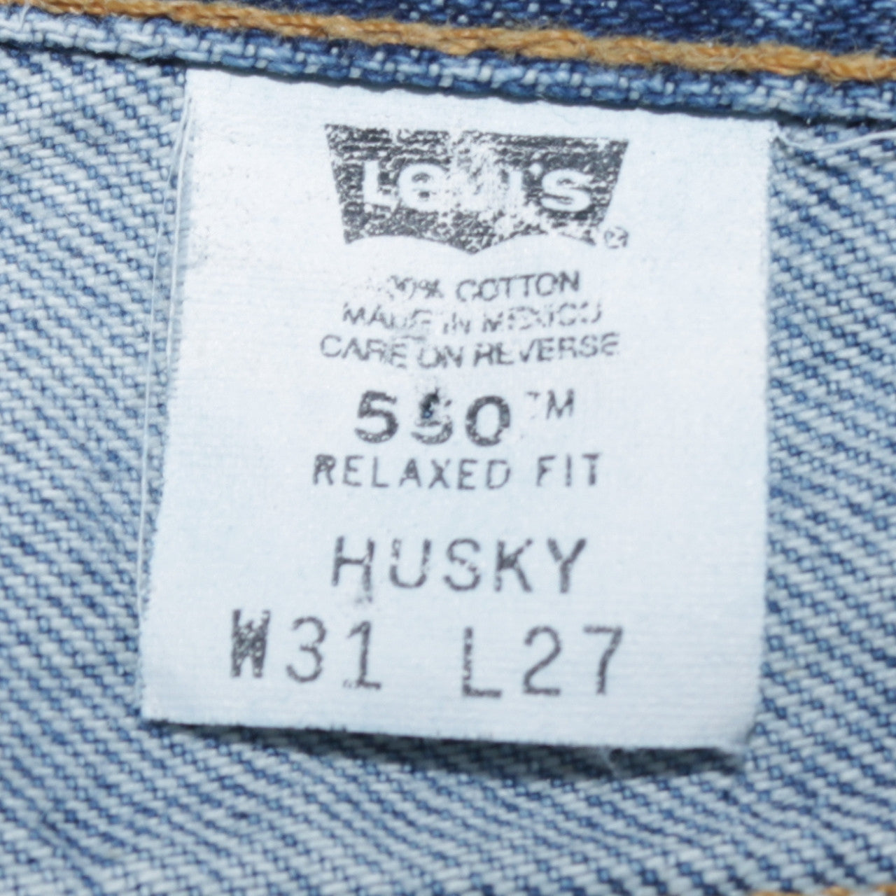 Levi's 550 Men's Blue Relaxed Fit Straight Denim Jeans W31 L27