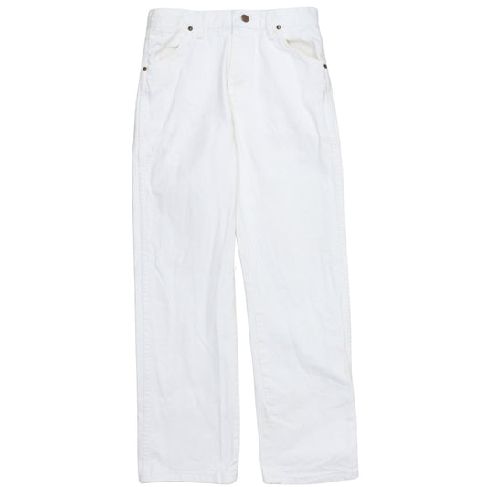 Wrangler Women's White Straight Leg Jeans Size 16 Regular Cotton