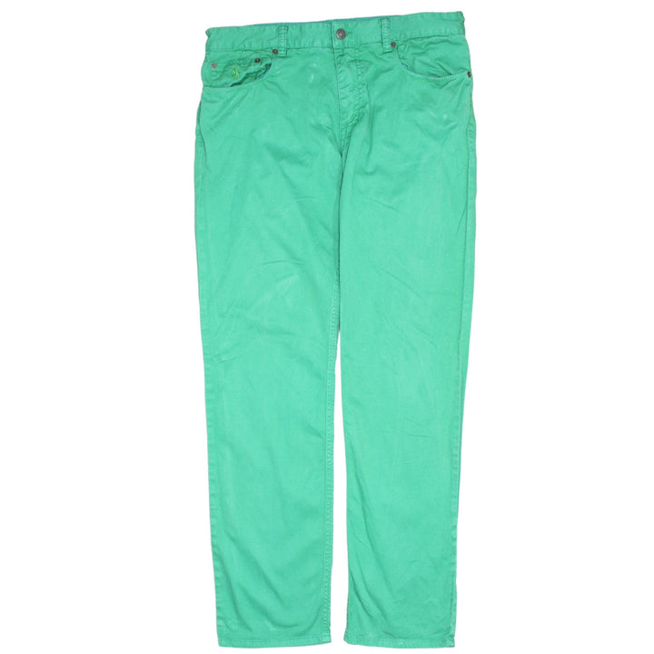 Polo Ralph Lauren Men's Green Straight Jeans 32W 32L Cotton Stretch