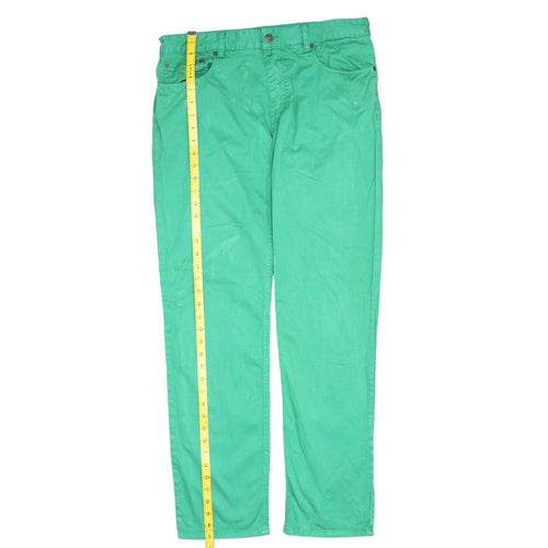 Polo Ralph Lauren Men's Green Straight Jeans 32W 32L Cotton Stretch