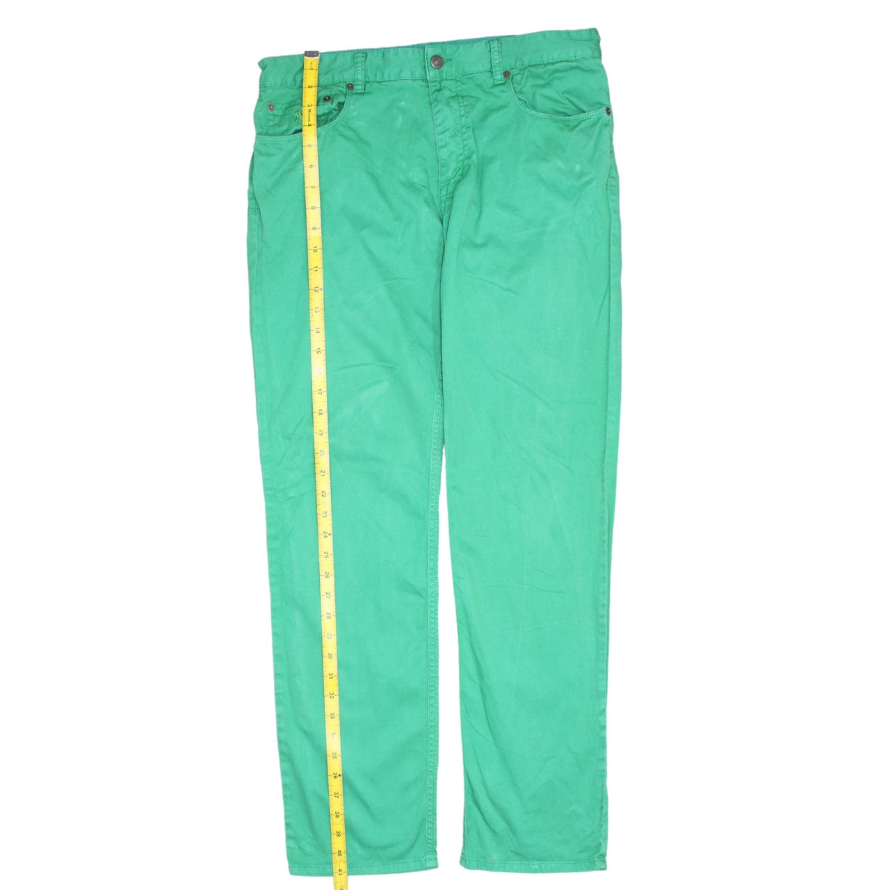 Polo Ralph Lauren Men's Green Straight Jeans 32W 32L Cotton Stretch