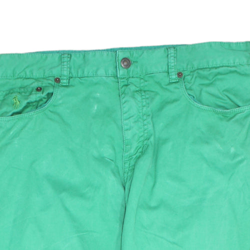 Polo Ralph Lauren Men's Green Straight Jeans 32W 32L Cotton Stretch