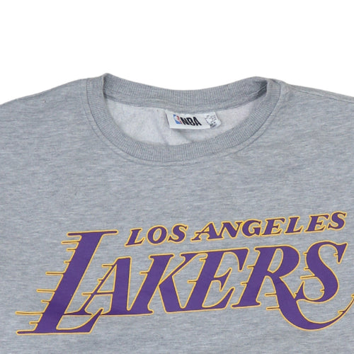 NBA Los Angeles Lakers Grey Sweatshirt Women’s M Graphic Crew Neck