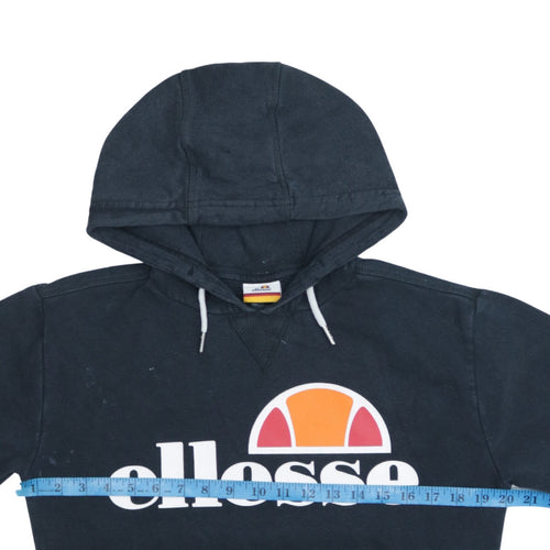 Ellesse Mens Black 6XL Pullover Hoodie Graphic Logo Sweatshirt